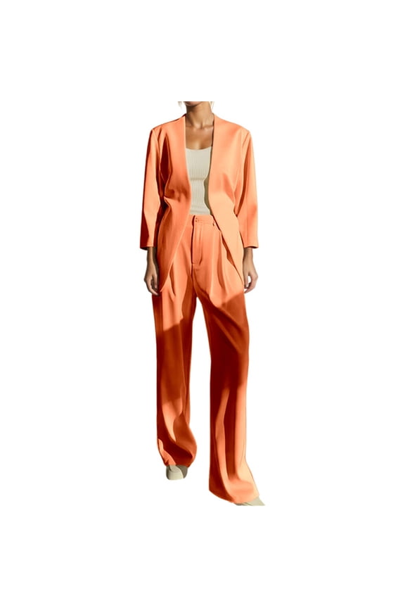 Women's Suits, Casual and Elegant, Street-Ready, Two-Piece Suits for Spring and Autumn Ladies