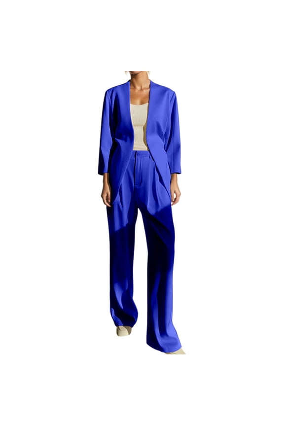 Women's Suits, Casual and Elegant, Street-Ready, Two-Piece Suits for Spring and Autumn Ladies
