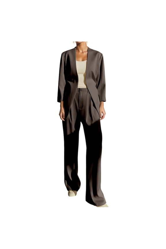 Women's Suits, Casual and Elegant, Street-Ready, Two-Piece Suits for Spring and Autumn Ladies