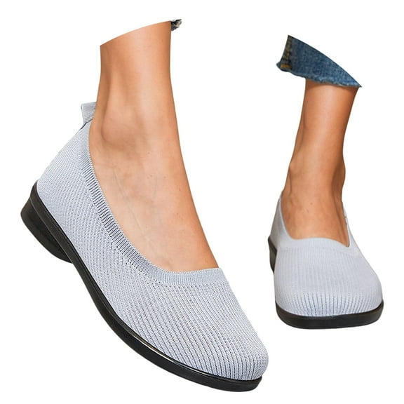 Daolelai Women's Summer Breathable Mother's Shoes One-Step Mesh Casual Shoes Fashionable and Versatile Soft Soles Without Tiring Feet Single Shoes