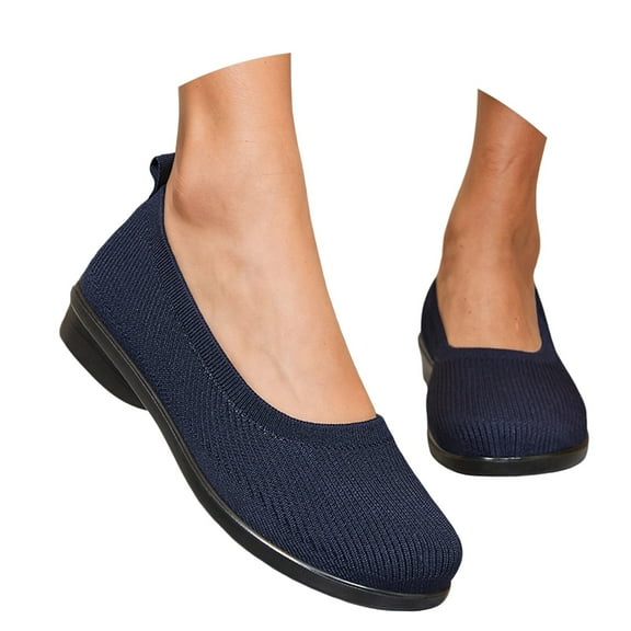 Daolelai Women's Summer Breathable Mother's Shoes One-Step Mesh Casual Shoes Fashionable and Versatile Soft Soles Without Tiring Feet Single Shoes