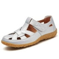 thumbnail image 1 of Daolelai Women's Summer Fashion Beach Sandals Hollow Flat Solid Color Sandals, 1 of 9