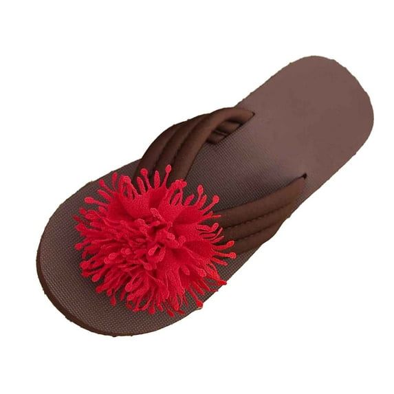 Daolelai Women's Summer Fashion Flip Flops Solid Color Comfortable Beach Flip Flops