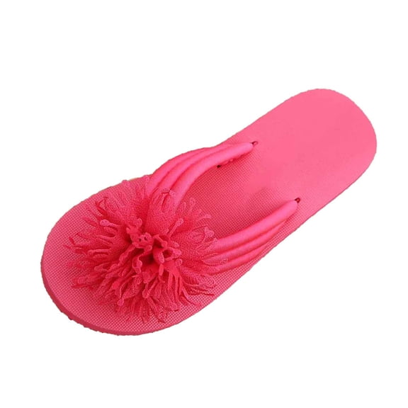 Daolelai Women's Summer Fashion Flip Flops Solid Color Comfortable Beach Flip Flops