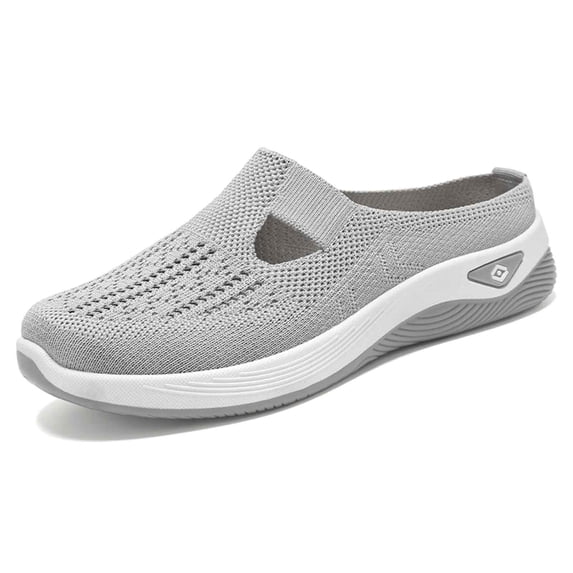 Daolelai Women's Summer Fashion Mesh Breathable Slippers Round Toe Non-Slip Slip-On Beach Slippers
