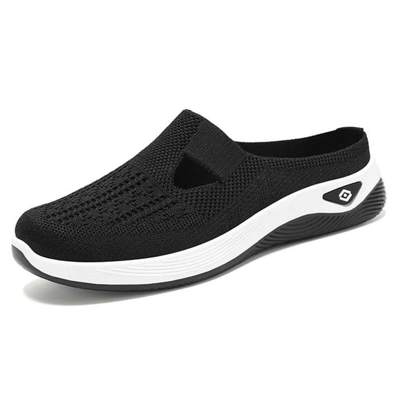 Daolelai Women's Summer Fashion Mesh Breathable Slippers Round Toe Non-Slip Slip-On Beach Slippers