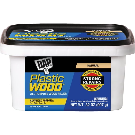 Dap 00525 Plastic Wood Latex-Based All Purpose Wood Filler, 1 Qt, Natural