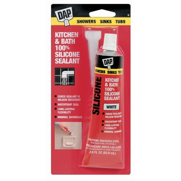 DAP Bathtub Silicone Rubber Caulk - White, 10.1 fl oz