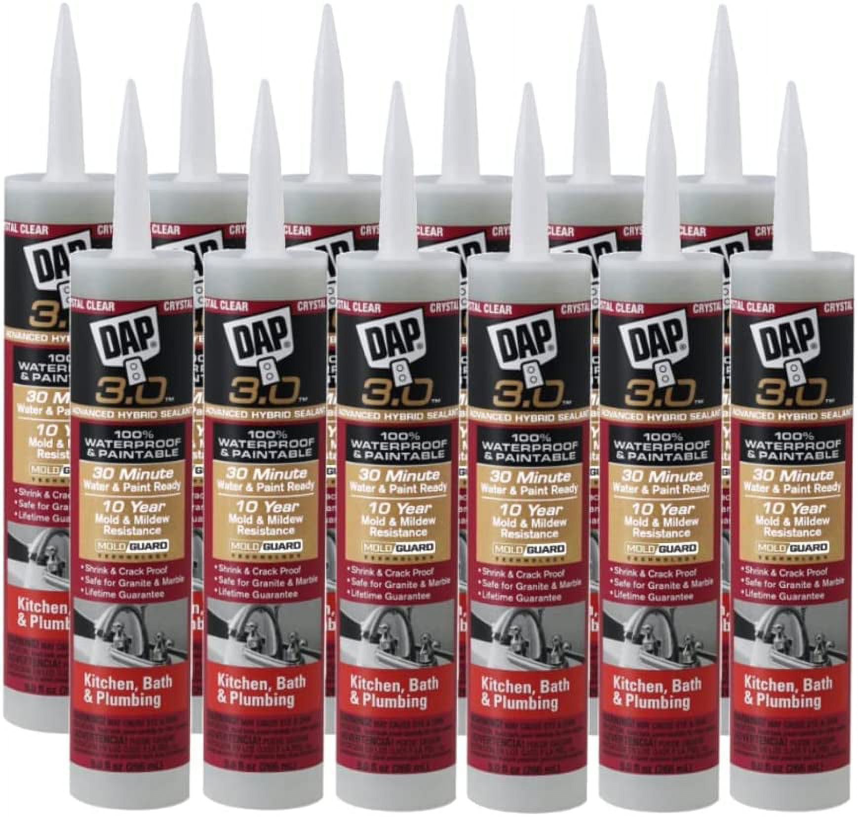 Dap 00790 Kwik Seal Caulk 9Ounce White 12 Pack