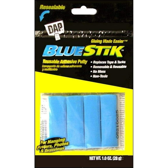 DAP Bluestik Reusable Adhesive Putty - 1 Oz, Blue