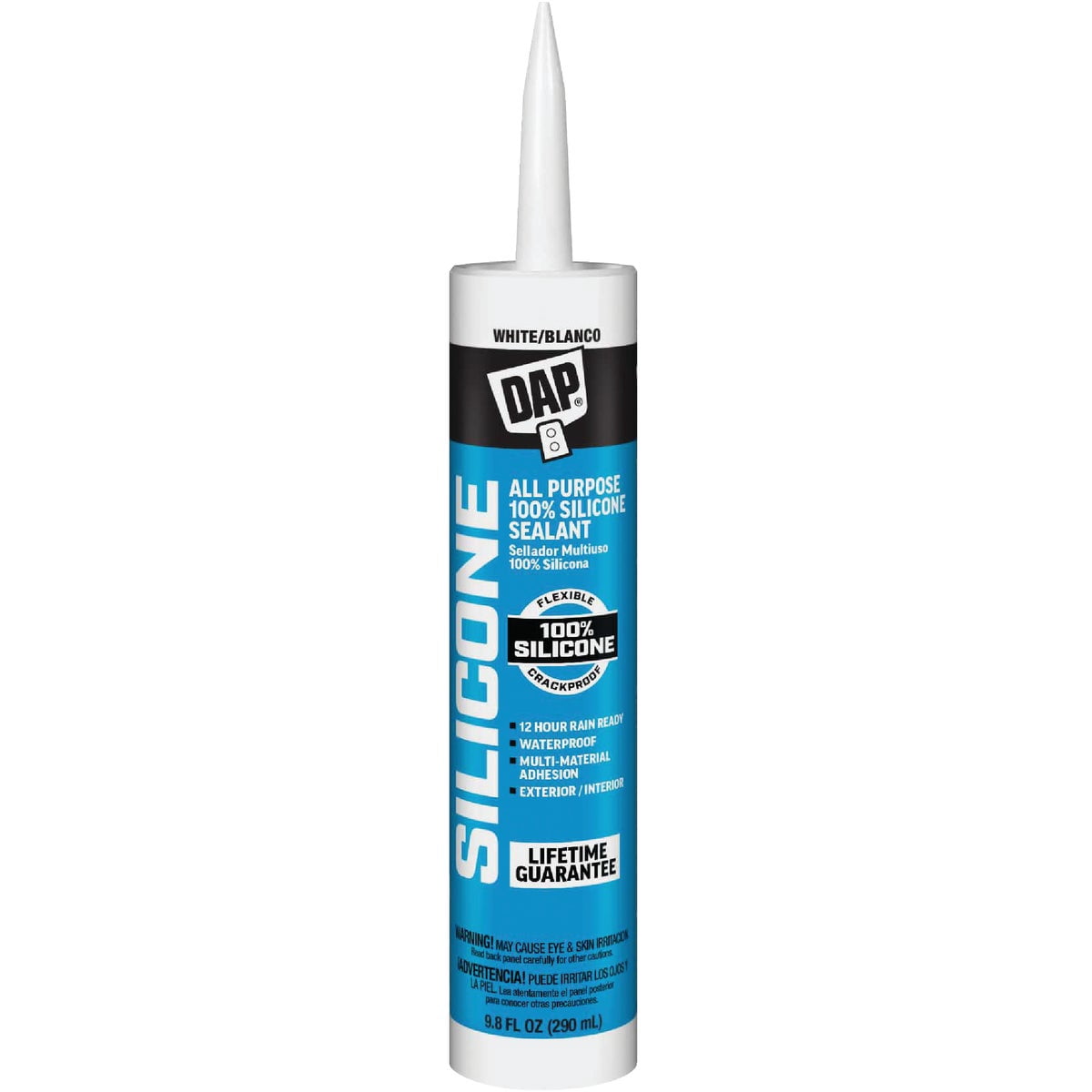 Dap 08646 9.8oz White 100% Silicone Sealant - 12ct. Case