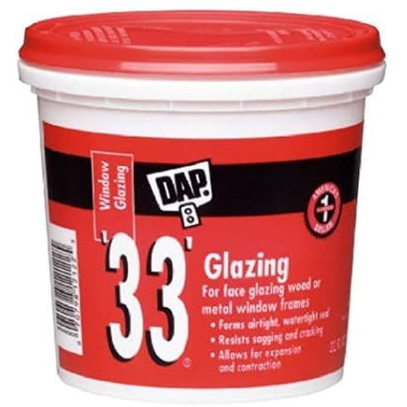 DAP Glazing Compound Window Putty - For Wood - 1 Pint, White