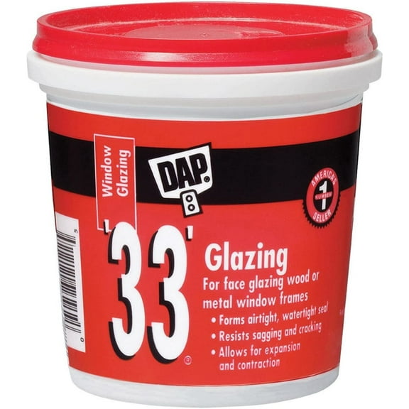 DAP Glazing Compound Window Glaze Putty - White - 1 Pint
