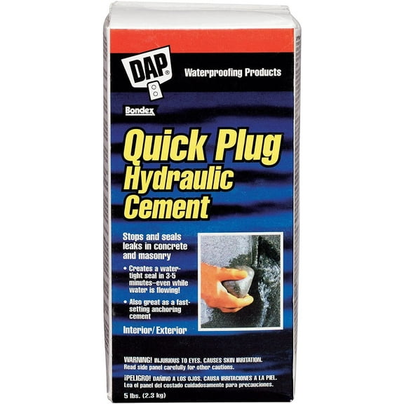 DAP Quick Plug Hydraulic Cement - Fast Setting, Gray - 5 Lb Box