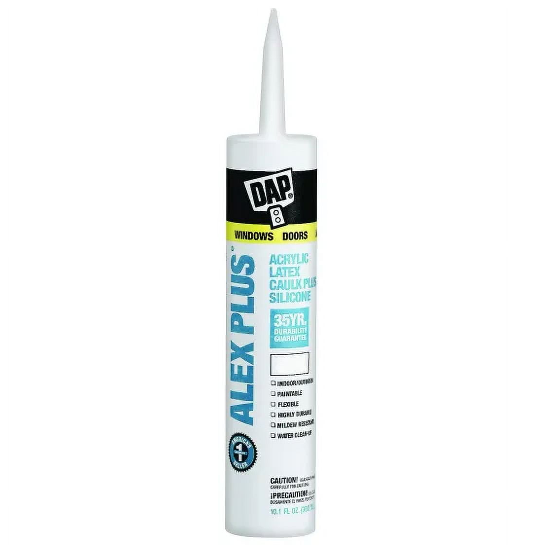 Dap 18156 Acrylic Latex Caulk Plus Silicone Clear (Case of 12)
