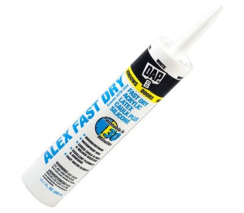 Dap 18425 Alex Fast Dry Fast Dry Acrylic Caulk With Silicone White 10.1