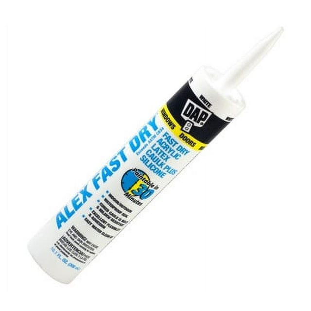 Dap 18425 Alex Fast Dry Fast Dry Acrylic Caulk With Silicone White 10.1