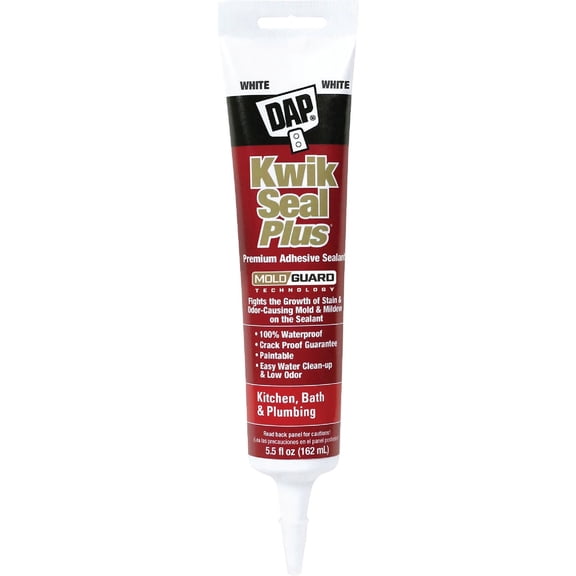 Dap 18526 White Kwik Seal Plus Kitchen & Bath Adhesive Caulk