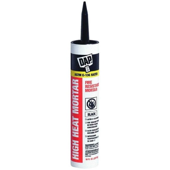 DAP Stove and Fireplace Mortar - Concrete & Mortar - 12-Pack, 10 oz, Black