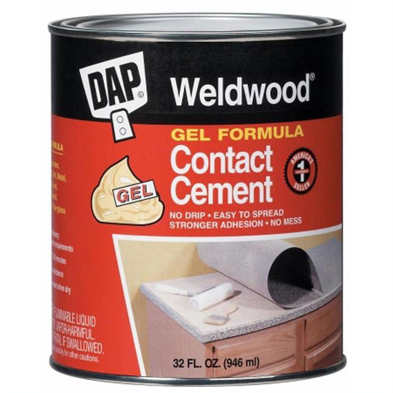 Buy Weldwood 25336 Contact Cement, Liquid, Slight, White, 1 gal, Can White
