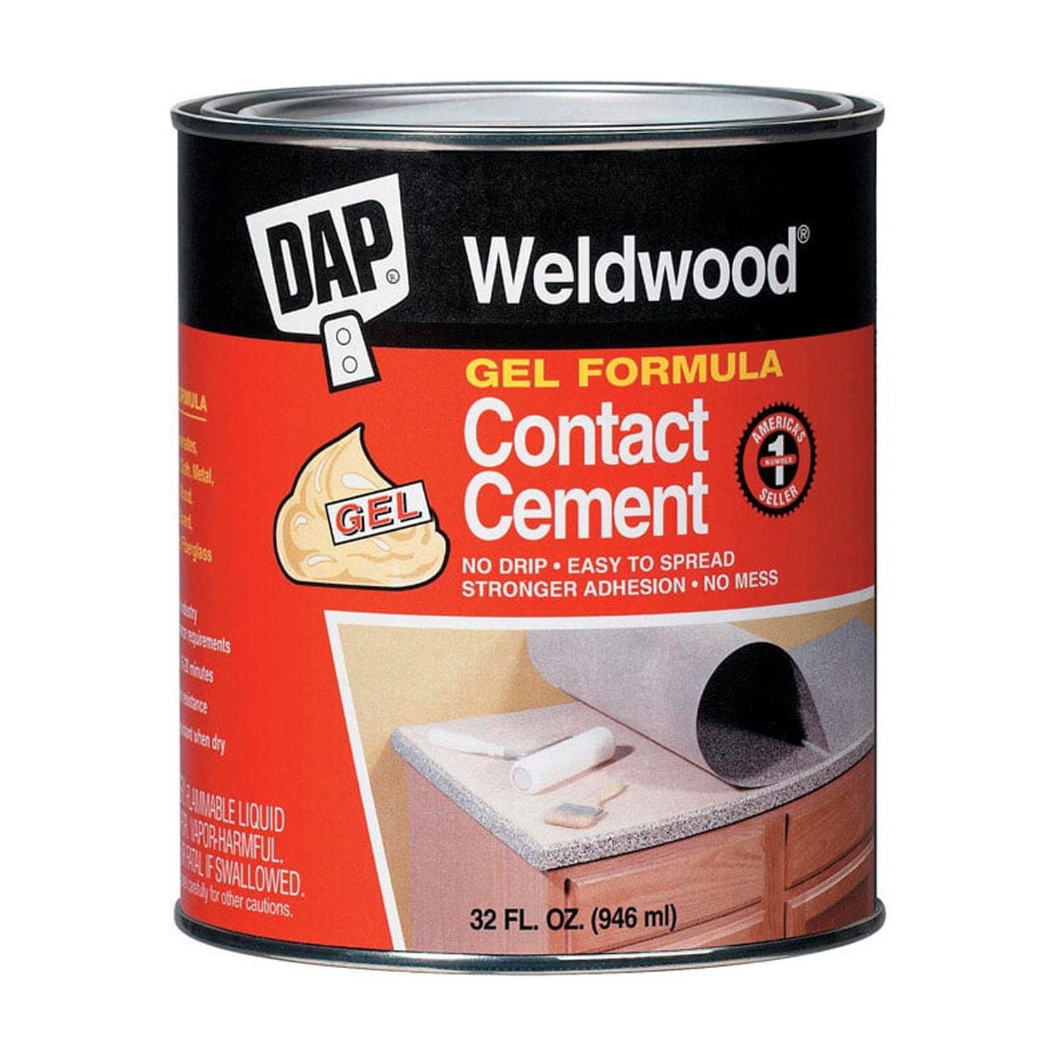 Dap 25312 Weldwood Contact Cement Gel Formula 1Quart
