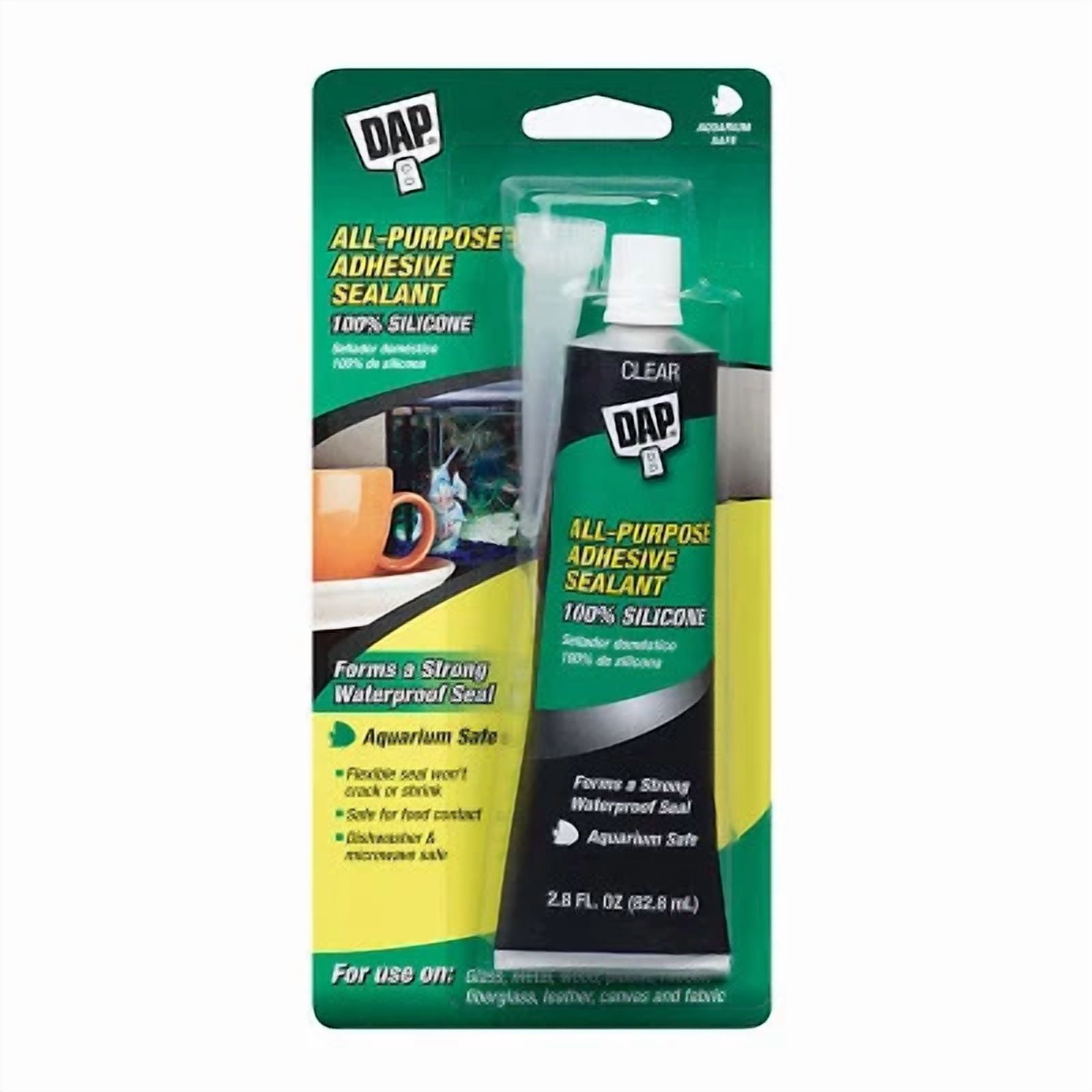 Dap 7079800755 Silicone Aquarium Sealant, Clear, 3-Oz. - Quantity 1