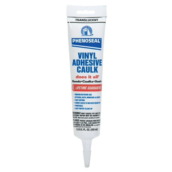 Phenoseal 6 Oz. Translucent Vinyl Adhesive Caulk 7079807027