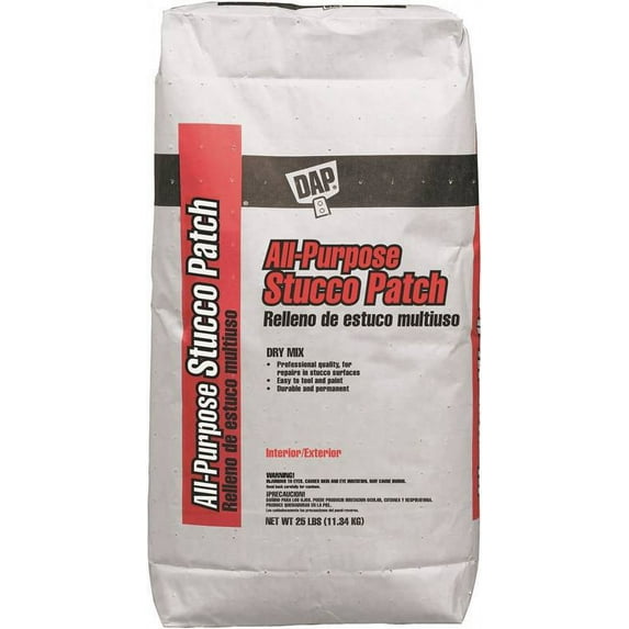 Dap 7079810502 Stucco Patch Dry Mix 25 Lb Raw Building Material, White