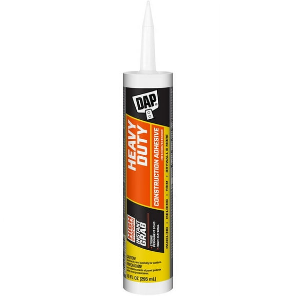 Dap 7079827509 DynaGrip Construction Adhesive, Off-White, 10-oz. - Quantity 12