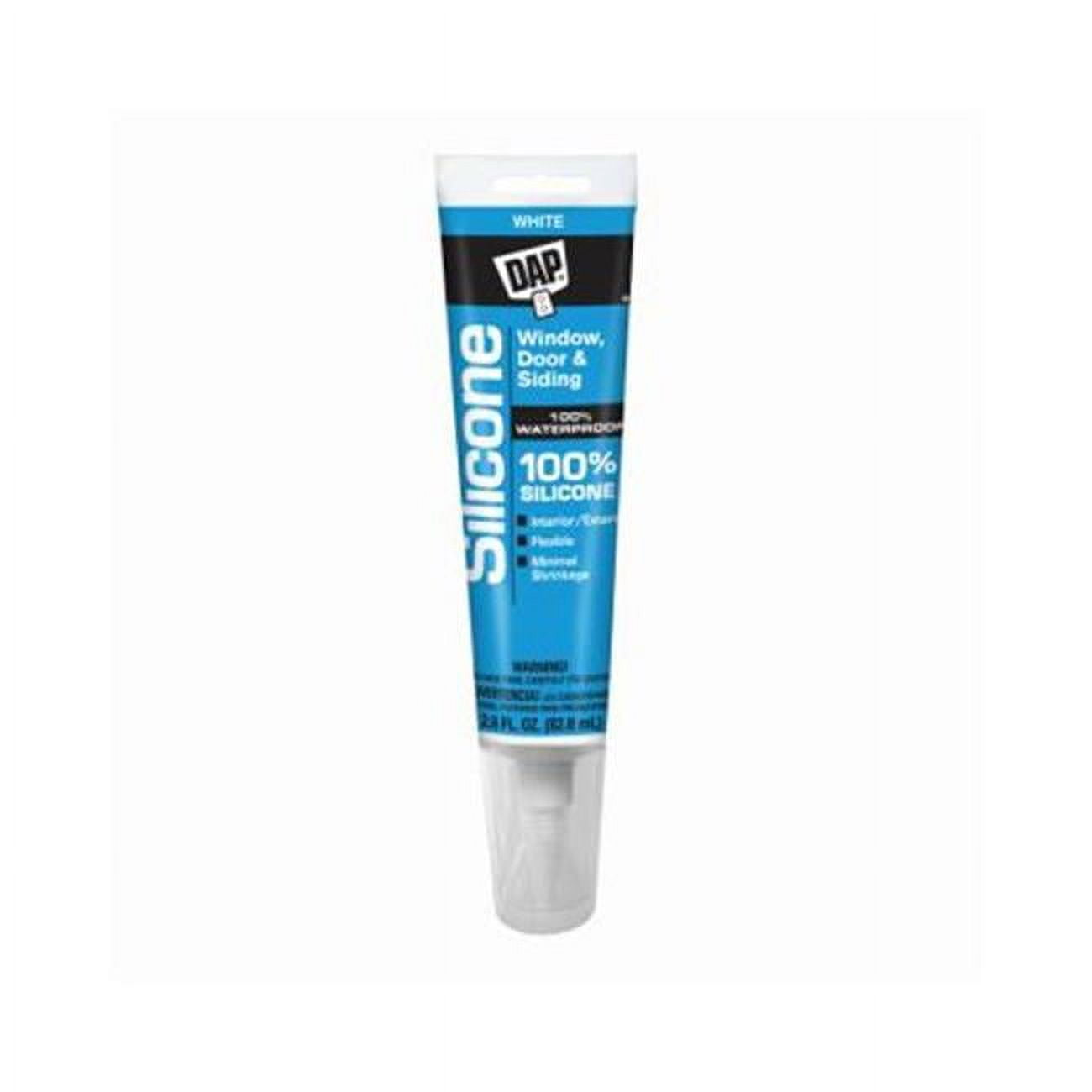 Dap Adhesives 753 Silicone Rubber Sealant, Clear 2.8 oz Pack of 6