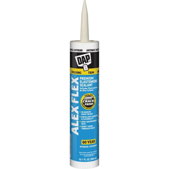 Dap Alex Flex Premium Molding & Trim Acrylic Latex Siliconized Sealant - Pack of 4