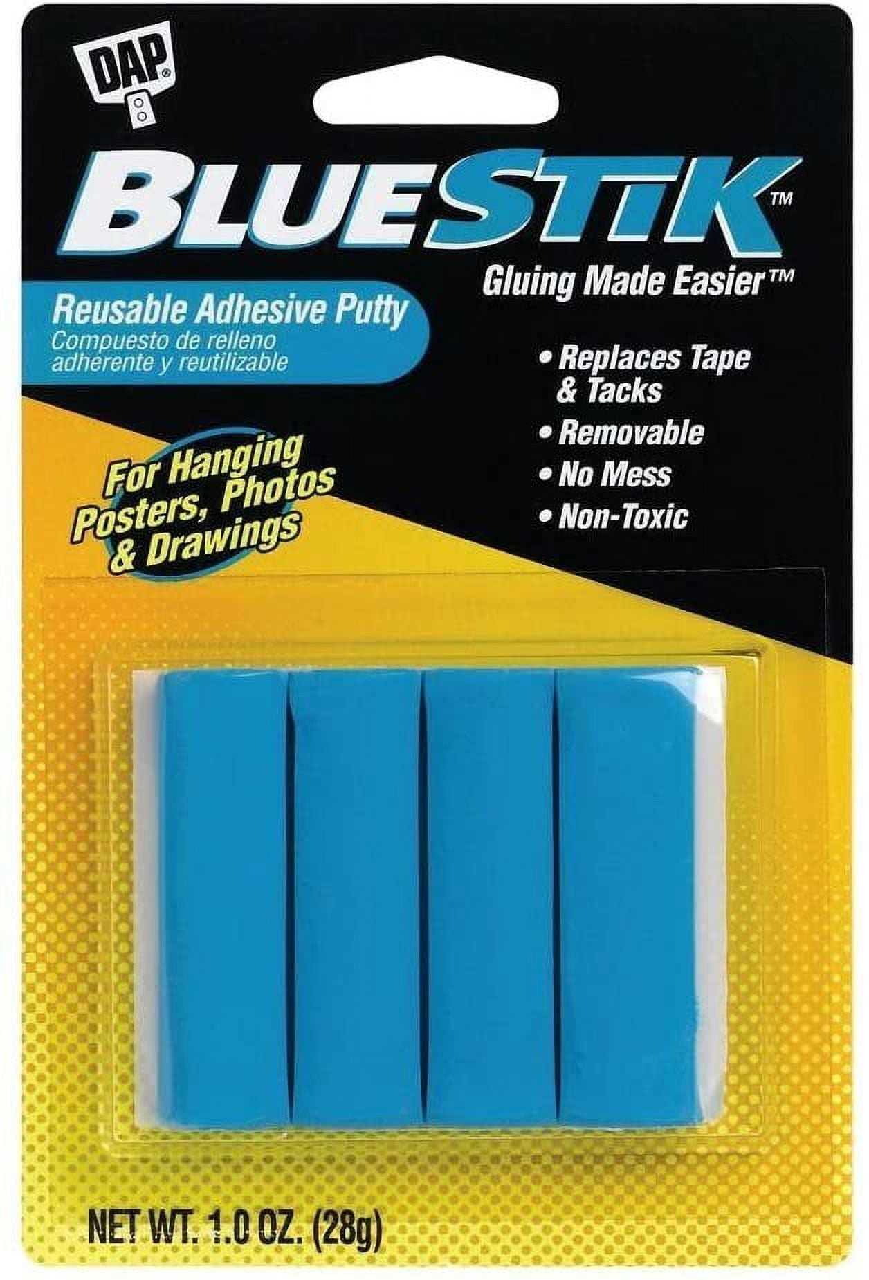 Dap BlueStik 01201 Reusable Mounting Putty Wall Mount Adhesive, Blue