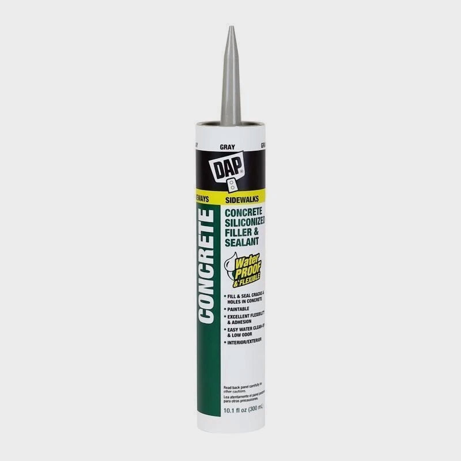 Dap Gray Siliconized Concrete & Mortar Filler & Sealant Waterproof 10.1 Oz 18096