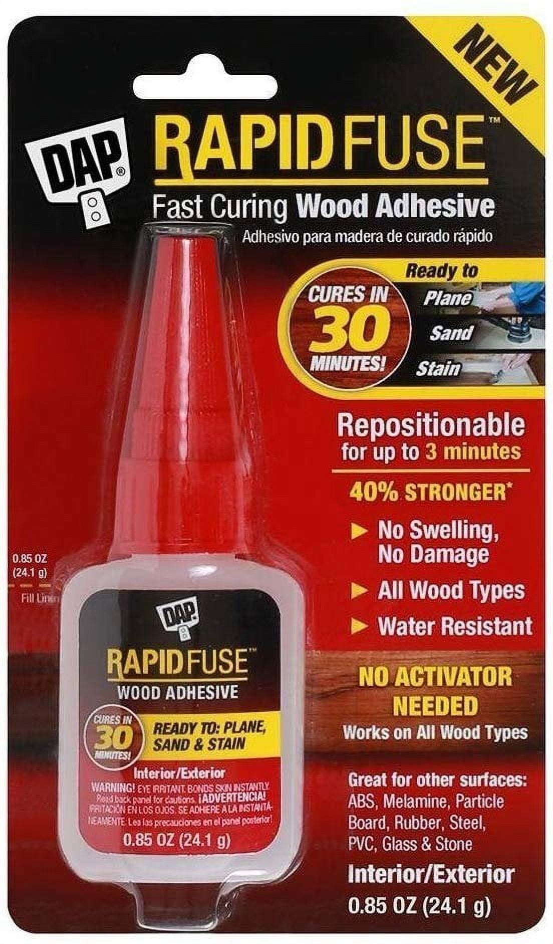 Dap Inc 00156 10 Pack 0.85 oz. Rapid Fuse Fast Curing Wood Adhesive, Clear