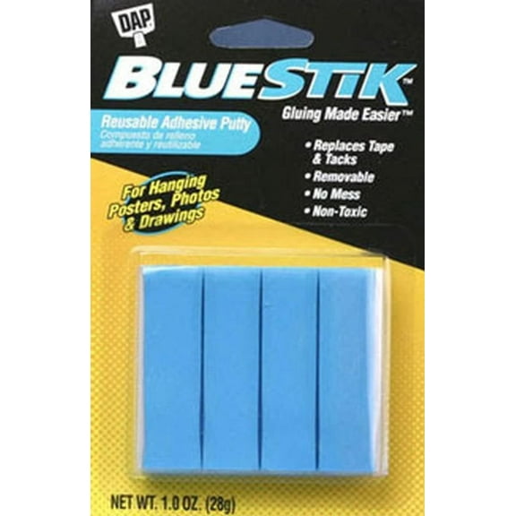 DAP Bluestik Reusable Adhesive Putty - Waterproof - 48 Pack, 1 oz, Blue