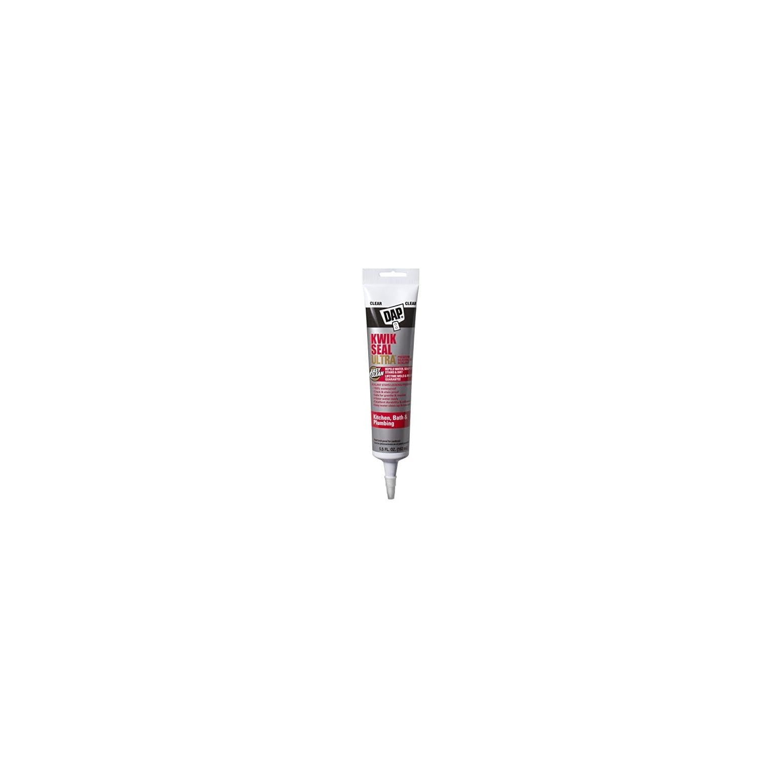 Dap Kwik Seal Ultra Clear Siliconized Kitchen and Bath Caulk Sealant 5.