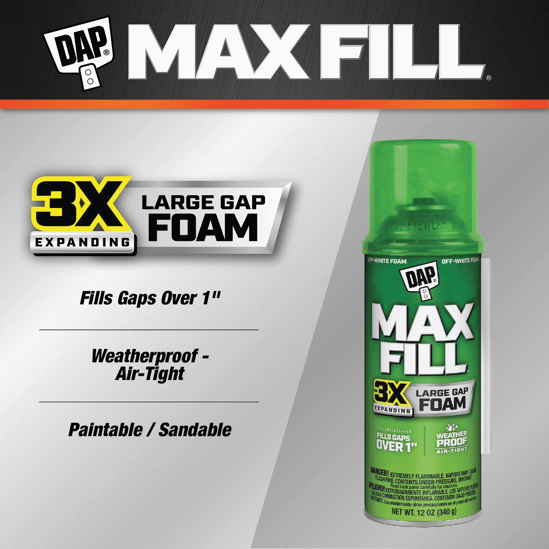 Dap MAX Fill Expanding Foam Sealant - Pack of 4 — Residential Use ...