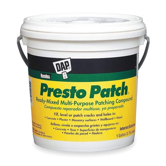 Dap Patching Compound, 1 gal, Pail, Off White, Presto Patch 58555 ...