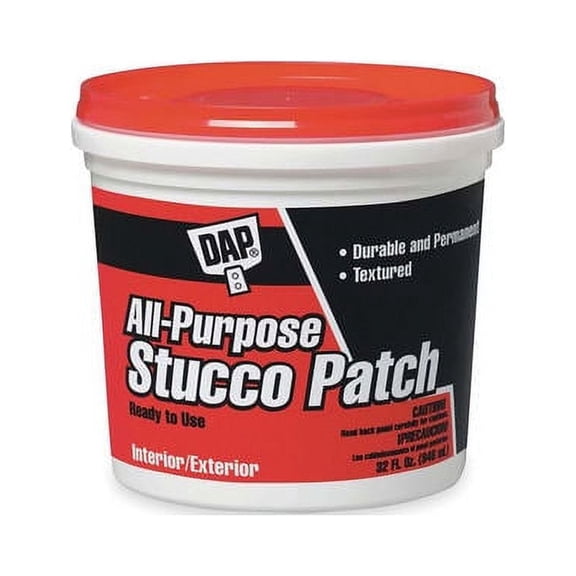 Dap All-Purpose Stucco Patch, 1 gal, Tub, White, All-Purpose 60590