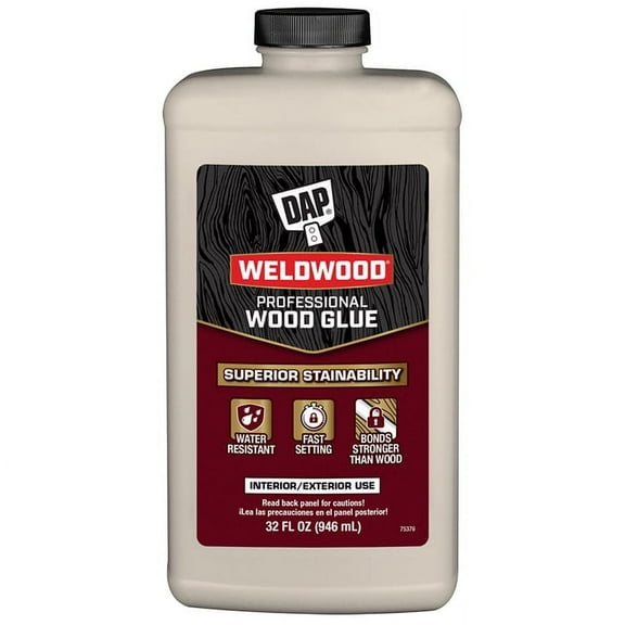 DAP Professional Wood Glue 7079800482 - Paste Adhesive - 32 fl. oz. Large Bottle