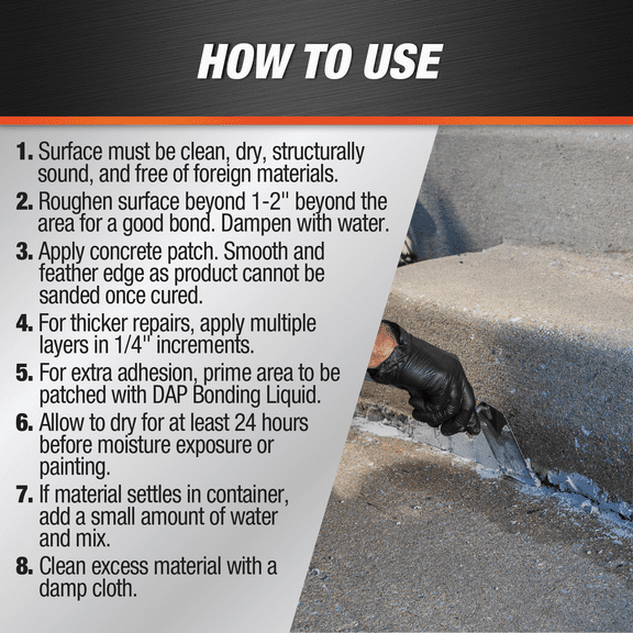 Dap Ready-Mixed Concrete Patch - Pack of 2 Residential Use, Standard Application