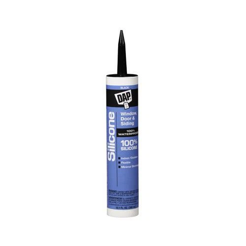 Dap Silicone Rubber Sealant, Black, 9.8-Oz.
