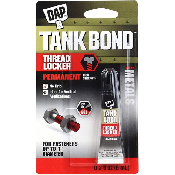 DAP Tank Bond Permanent Gel Thread Locker: 0.2 fl. oz. (Red) 7079800166