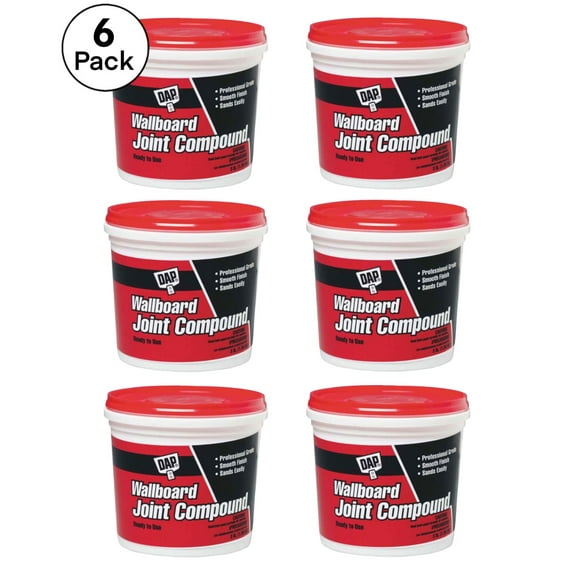 Dap Wallboard Joint Compound - 3 Lb, White, Ideal for Drywall & Home Improvement - Pack of 6