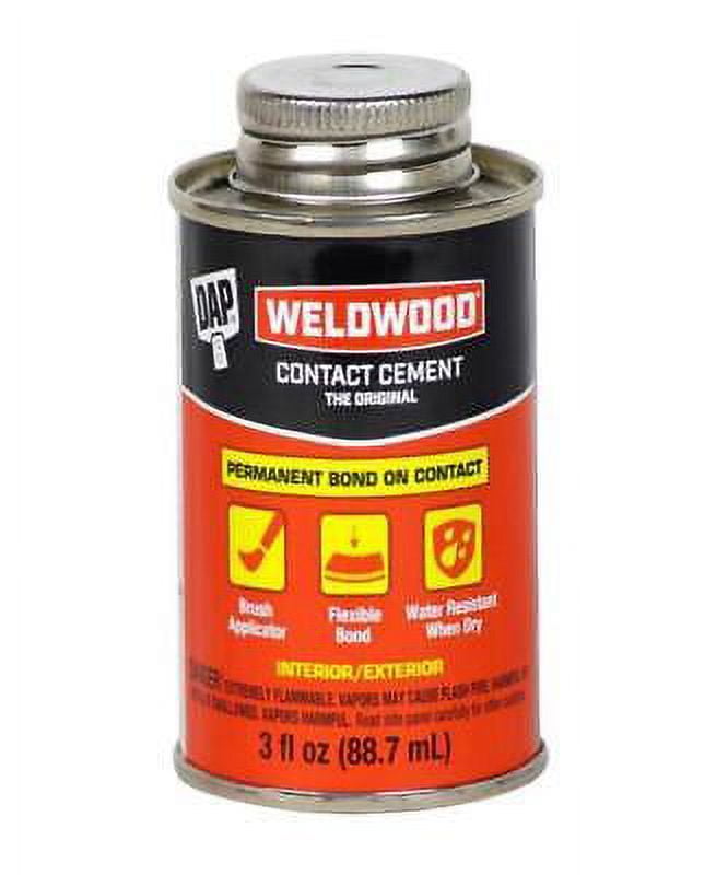 Dap Weldwood High Strength Rubber Contact Cement 3 Oz. (Pack of 12
