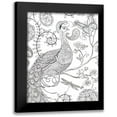 thumbnail image 1 of Daphne, Brissonnet 12x14 Black Modern Framed Museum Art Print Titled - Color My World Ornate Peacock I crop, 1 of 5