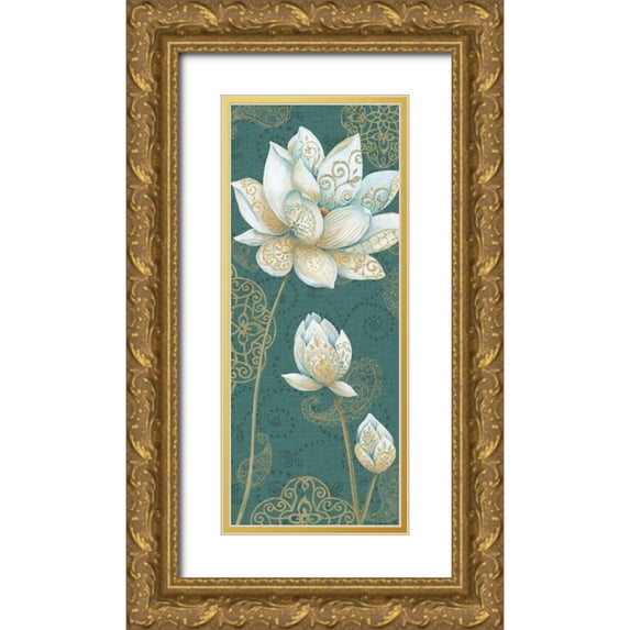 Daphne, Brissonnet 15x32 Gold Ornate Wood Framed with Double Matting Museum Art Print Titled - Lotus Dream IIB