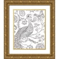 thumbnail image 1 of Daphne, Brissonnet 20x24 Gold Ornate Wood Framed with Double Matting Museum Art Print Titled - Color My World Ornate Peacock I crop, 1 of 4