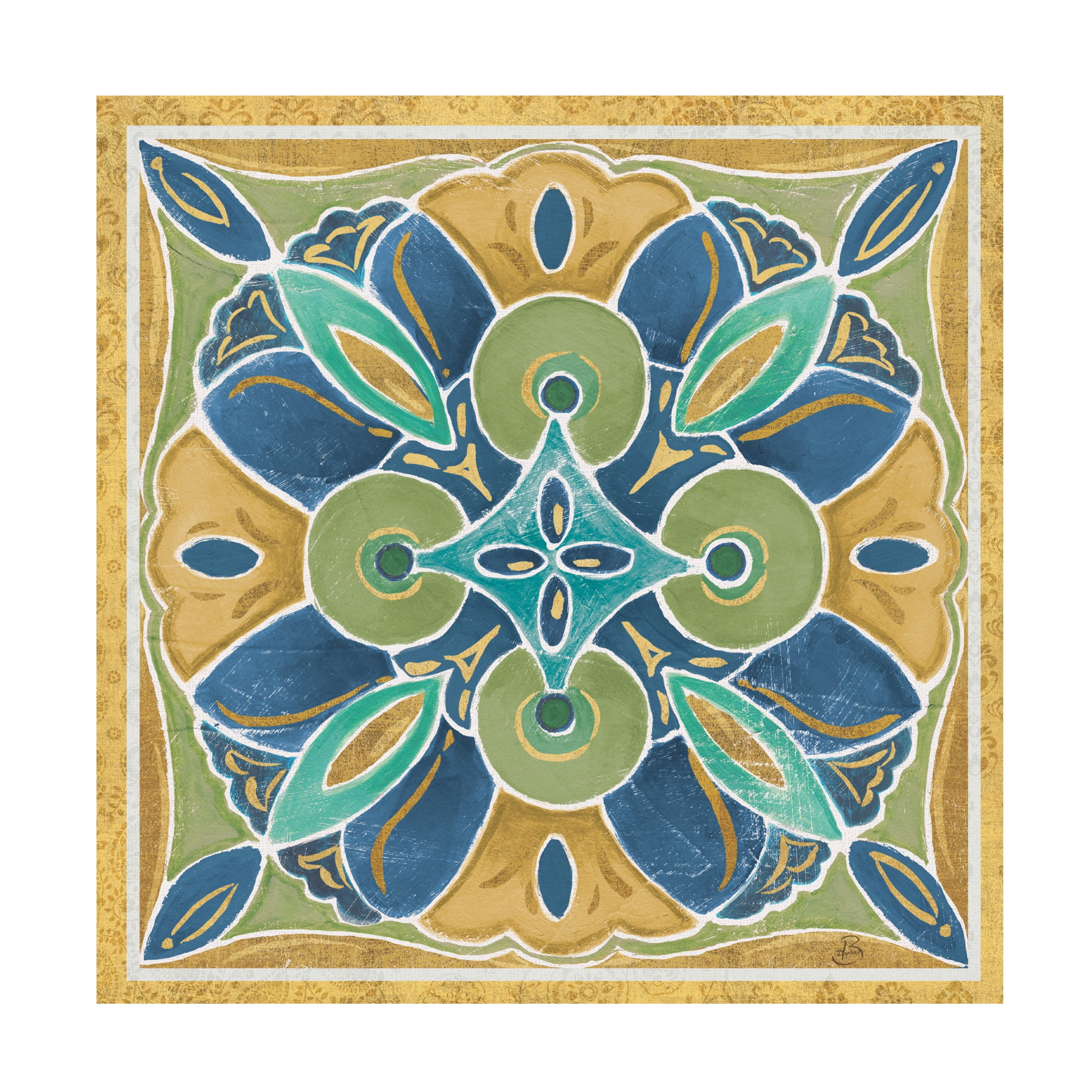 Daphne Brissonnet 'Free Bird Mexican Tiles I' Canvas Art