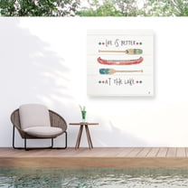 Daphne Brissonnet 'Lake Moments V' Outdoor Canvas 14x14